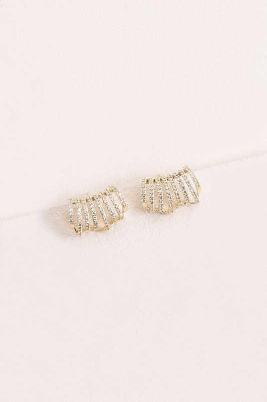 Emily Armored Hoop Earrings