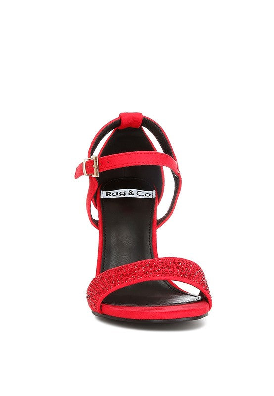 Rhinestone Embellished Sandals – Glamorous Heels