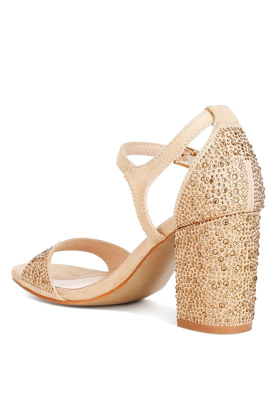 Rhinestone Embellished Sandals – Glamorous Heels