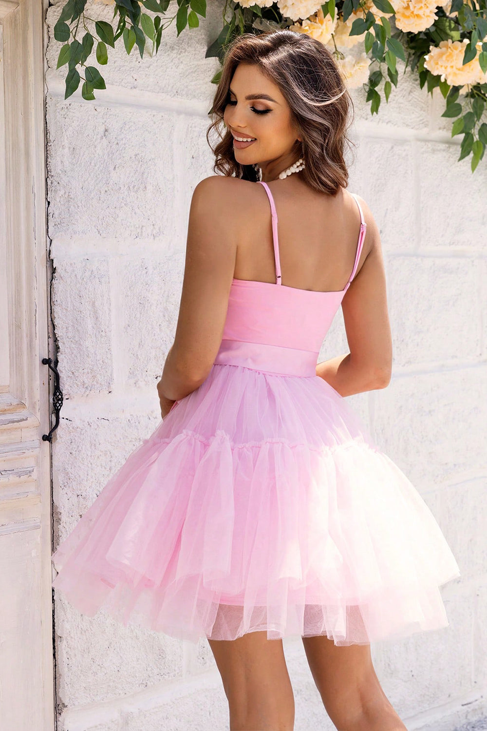 Chic Spaghetti Strap Tulle Dress