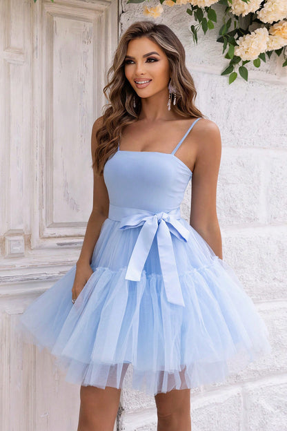 Chic Spaghetti Strap Tulle Dress