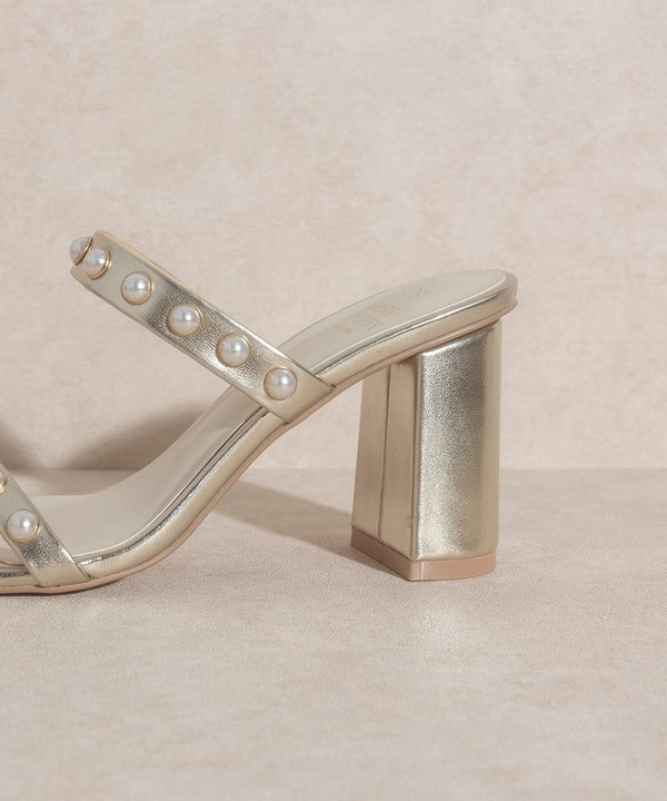 Pearl Strap Heel – Elegant & Comfortable Chic Heels