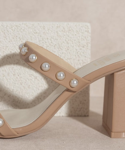 Pearl Strap Heel – Elegant & Comfortable Chic Heels