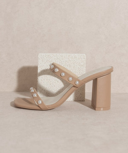 Pearl Strap Heel – Elegant & Comfortable Chic Heels