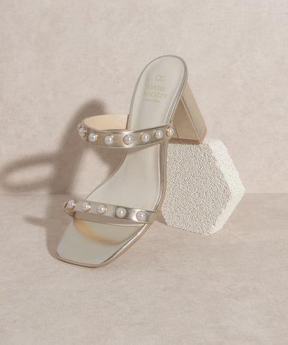 Pearl Strap Heel – Elegant & Comfortable Chic Heels