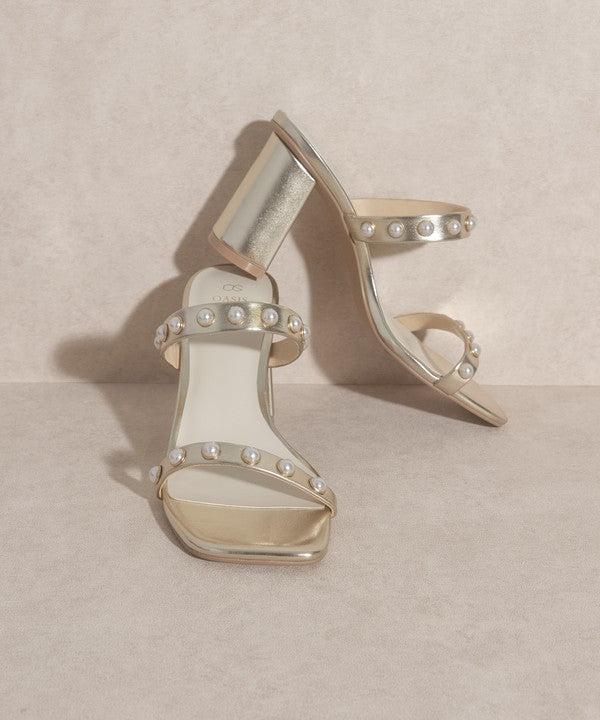 Pearl Strap Heel – Elegant & Comfortable Chic Heels