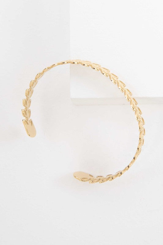 Fern Cuff Bracelet – Bohemian 14k Gold Plated Design