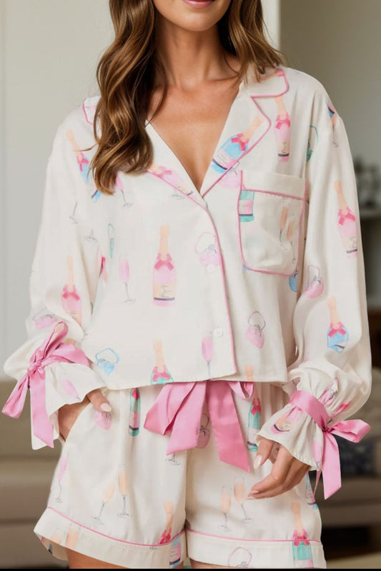 Dani Champagne Toast Pajama Set