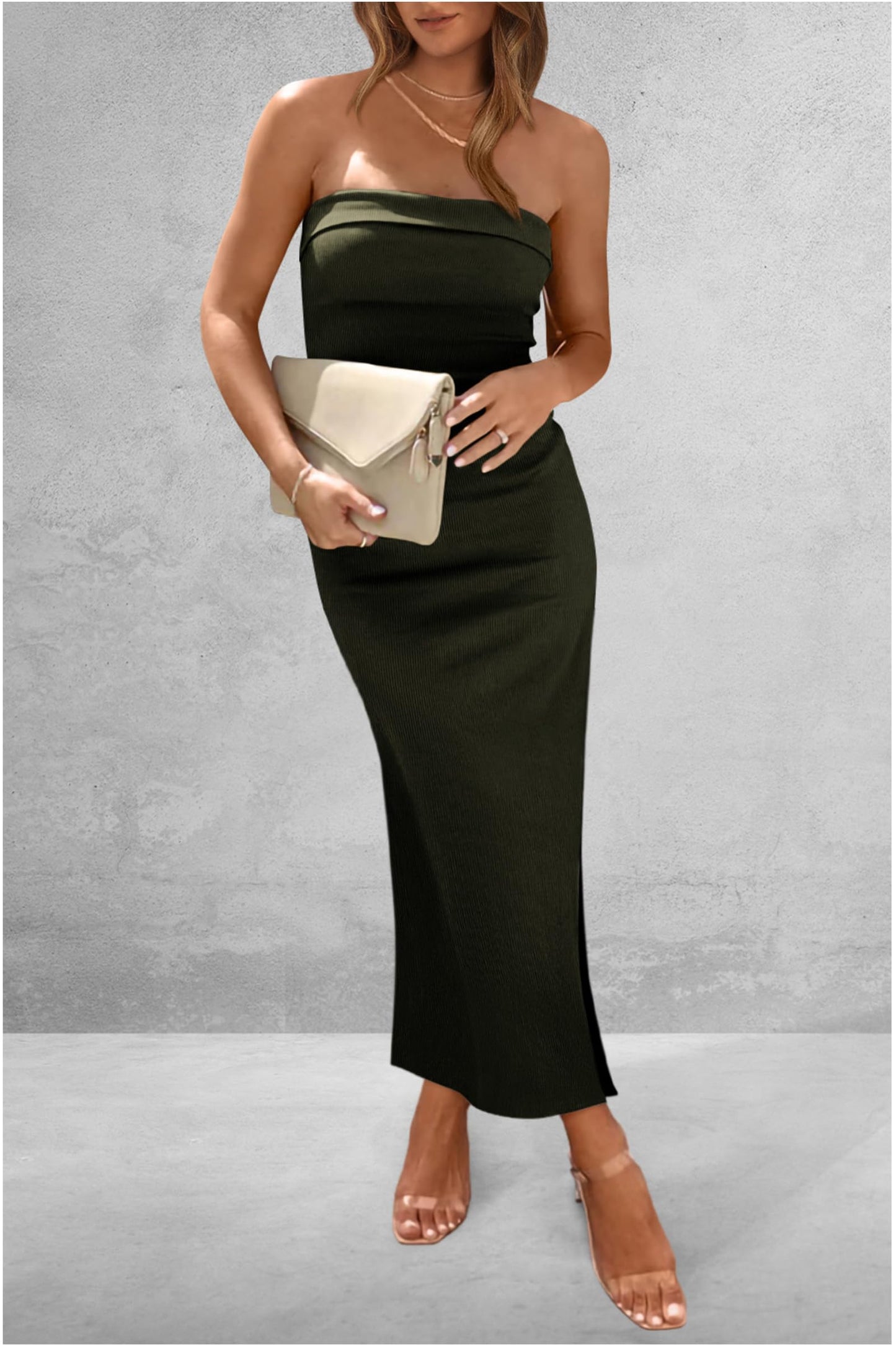 Rylee Slit Tube Midi Dress