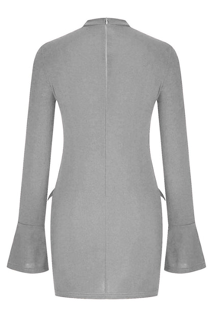 Ella Mock Neck Long Sleeve Mini Dress