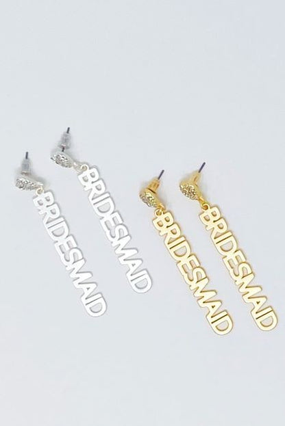 Be My Bridesmaid Earrings – Perfect Gift for Bridesmaids & Bachelorette Parties