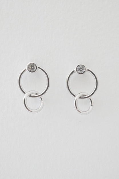 Crystal Link Hoop Earrings