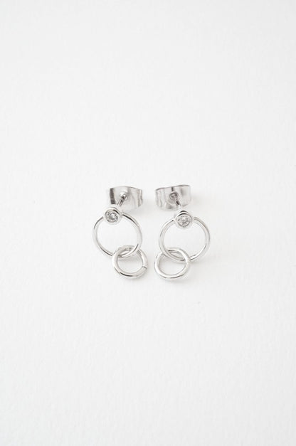 Crystal Link Hoop Earrings