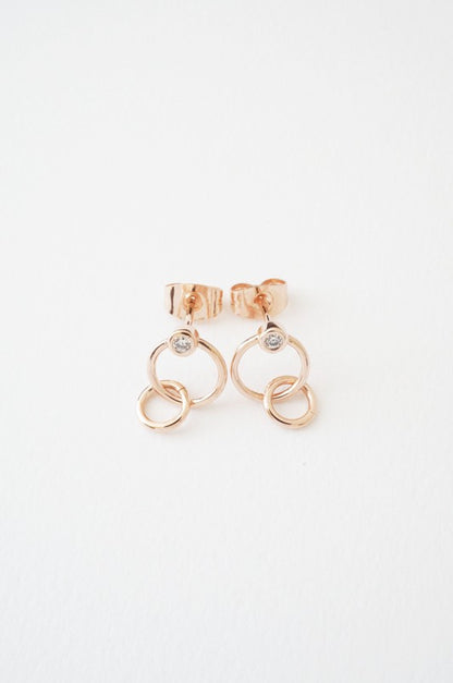 Crystal Link Hoop Earrings