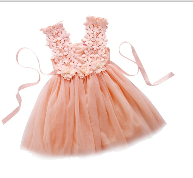 Flower Girl Lace Tulle Dress – Elegant & Timeless for Weddings & Special Occasions