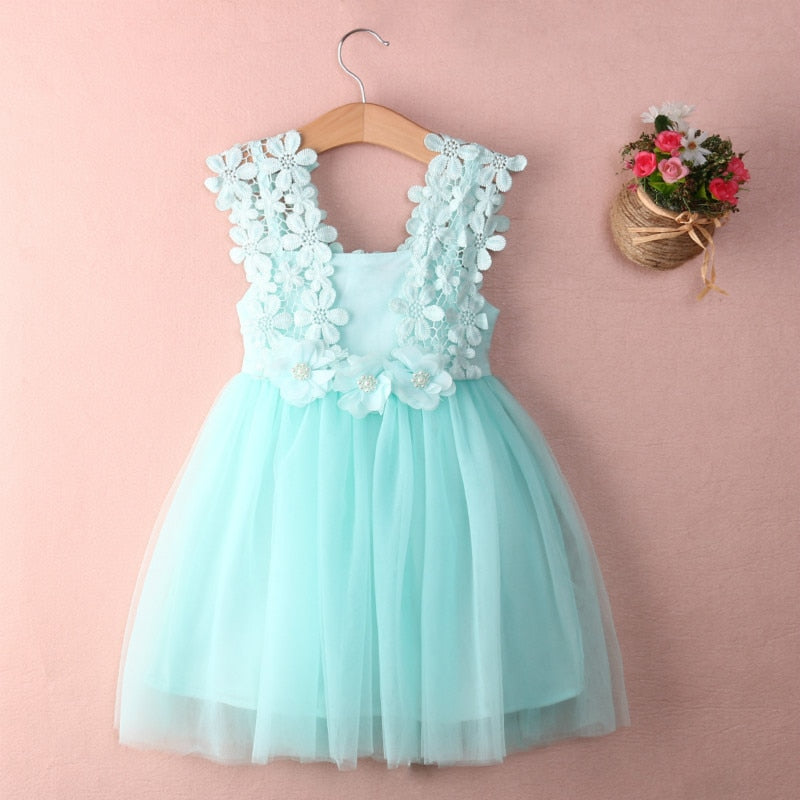 Flower Girl Lace Tulle Dress – Elegant & Timeless for Weddings & Special Occasions