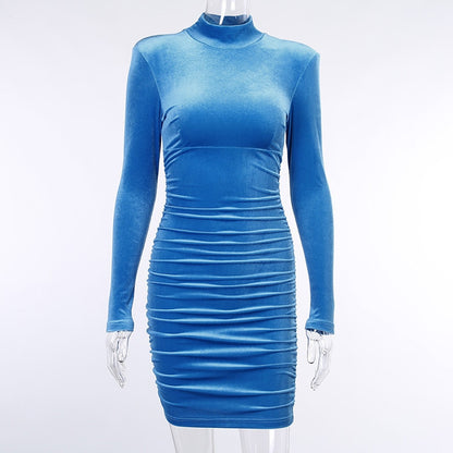 Bodycon Velvet Mini Dress – Long Sleeve Elegance for Every Occasion