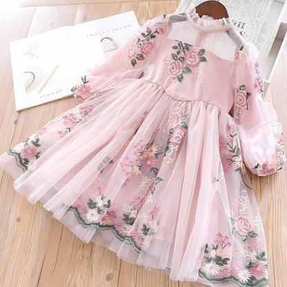 Girls Dress Embroidery Flower Girl Dresses