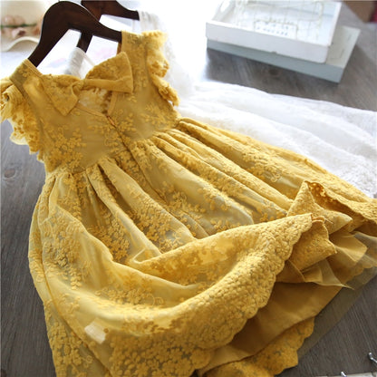 Girls Dress Embroidery Flower Girl Dresses