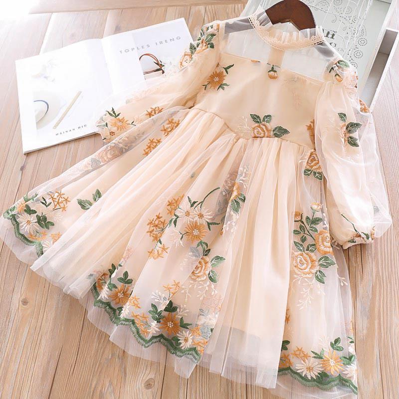 Girls Dress Embroidery Flower Girl Dresses