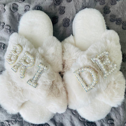 Bride Fuzzy Slippers – Cozy & Stylish Bridal Footwear