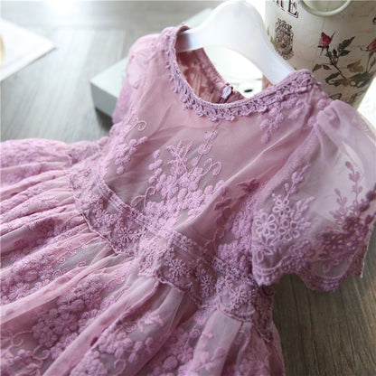 Girls Dress Embroidery Flower Girl Dresses