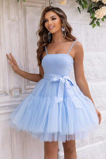 Chic Spaghetti Strap Tulle Dress