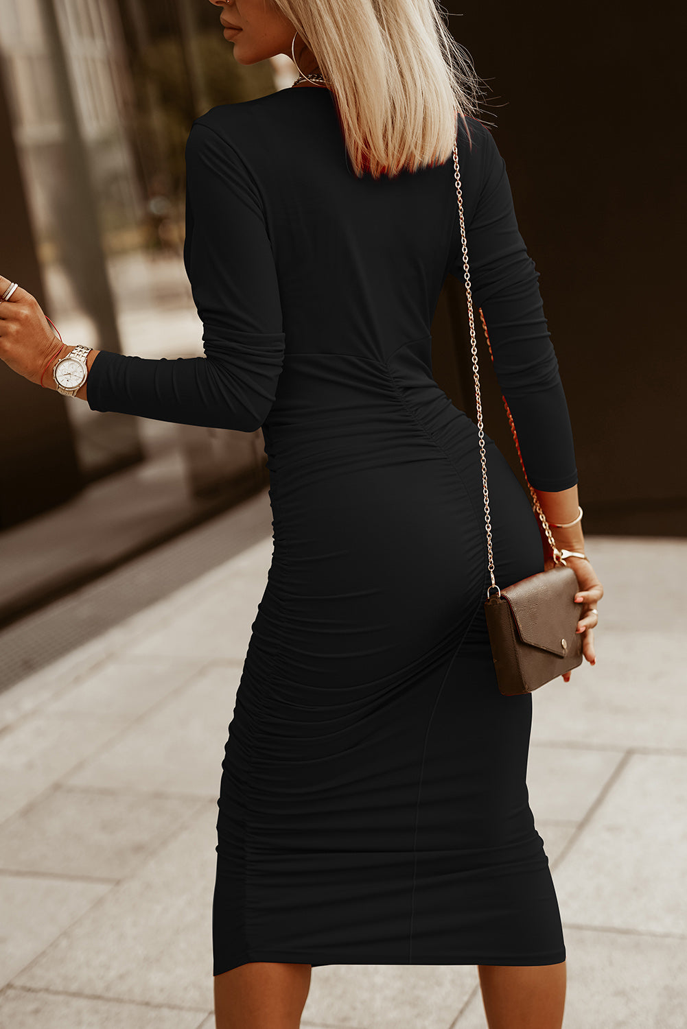 Jane Long Sleeve Midi Dress