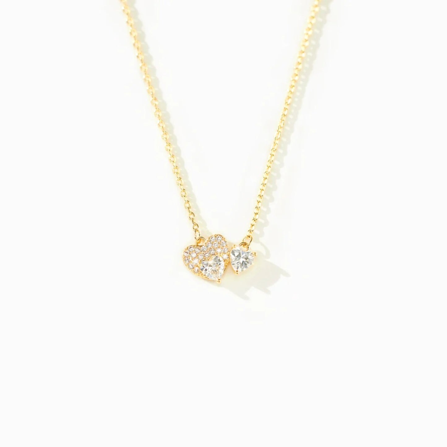 18K Gold-Plated Sterling Silver Zircon Heart Necklace