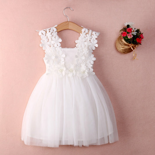 Flower Girl Lace Tulle Dress – Elegant & Timeless for Weddings & Special Occasions